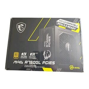 MSI MAG A750GL PCIe 5 750W Power Supply 80+ Gold ATX 3.0 Fully Modular